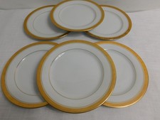 i8 - Noritake Contemporary Majestic Gold Salad Plates Lot of 6 picture