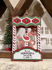 handmade Card Kit Stampin Up  Christmas carousel  Pop Up Box Card picture