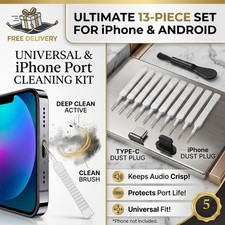 Charging Port Cleaning Kit Phone Speaker Dust Plug Brush for iPhone Android picture