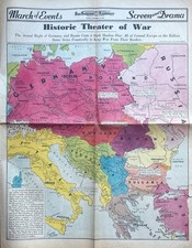 Rare Oct 15, 1939 WWII Pictorial Map: 