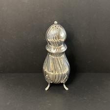 Vintage Danish Silver Plated Sugar Shaker Muffineer Footed Victorian Style 7” picture