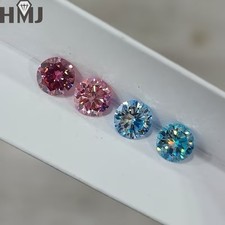 VVS1 Moissanite Loose Round Cut 0.5-3ct Four Colors Handmade Jewelry Supply GRA picture