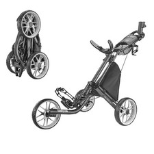 Caddytek CaddyLite EZ V8 3 Wheel Golf Push Cart Dark Grey Lightweight Folding picture