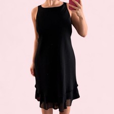 Vintage Jones Wear boatneck sleeveless beaded layered midi dress picture