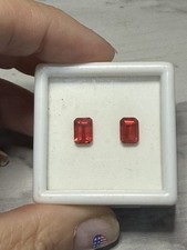 Natural Cuprite Matched Pair 1.70 CTW 7x5mm Emerald Cut Loose Gemstones Rare picture