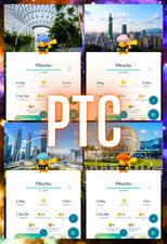 Pokémon x4 Pikachu BG Stamp Rally PokéXciting | mini PTC | Go picture