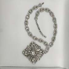 Ultra Rare Schreiner Ruffle Keystone 3 in 1 Necklace Brooch unsigned verified picture