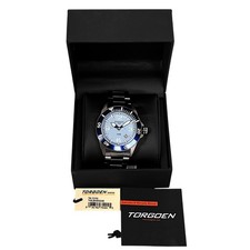 TORGOEN T43 Ice Blue Ion Plated Sapphire Diver watch for men 44mm Ronda 515S picture
