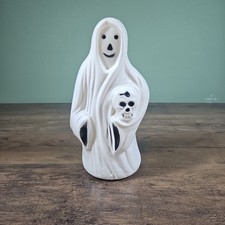 Vintage Blow Mold Halloween Ghost with Skull 13 Inches Tall (no light) picture