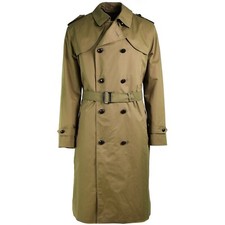Genuine Dutch army Coat Khaki long officer trench coat with lining NEW picture