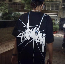 Y2K STUSSY SHATTERED TEE BLACK - XLARGE picture