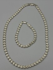 Vtg Vivah Sterling Silver 925 Interlock Chain Link Necklace 18