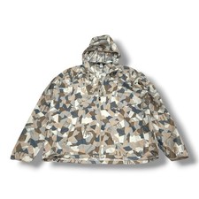 REI Co-op Men's Packable Hooded Full Zip Windbreaker Jacket Neutral Camo Men XL picture