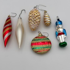 Vintage Blown Glass Christmas Ornament Lot 6 West Germany Poland Czech Soldier picture