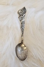 Paye & Baker Antique Sterling Silver Tea Spoon Featuring Native American Design picture