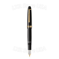 MONTBLANC MEISTERSTUCK 146 FOUNTAIN PEN GOLD F with Leather Pen Sleeve New picture
