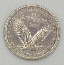 1917-D STANDING LIBERTY 25C SILVER TYPE 1 picture