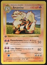 1st Edition Arcanine 23/102 Base Set WoTC Pokémon Trading Card Game 1999 LP picture