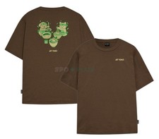 YONEX 26F/W Unisex Badminton T-Shirts Sports Casual Tee OverFit Brown 263TS036U picture