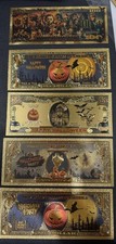 Gold Foils Various Denominations  Halloween Theme -Set Of 5 picture