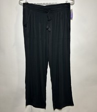 Women's Plus Size Beautifully Soft Pajama Pants - Stars Above Black  1X picture