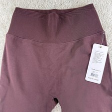 Rhone Evolve Seamless Leggings Brown Berry Ribbed High Waist Medium 200364-605-M picture