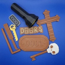 Roblox Doors Bundle - Torch, Crucifix, Door Sign,Skeleton Key, Key and Picks picture