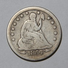 1854-P Arrows US Seated Liberty Quarter 25c -564- picture