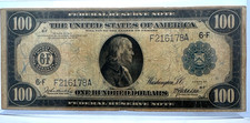 1914 6-F $100 Federal Reserve Blue Seal Ben Franklin Better Date Large Size Note picture