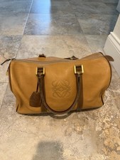 Vintage Loewe Camel Leather Weekender Bag picture