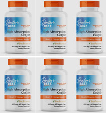 6X Doctor's BEST High Absorption CoQ10, USP Verified, 400 mg-60 Caps EXP 07/2026 picture