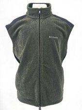 COLOMBIA Steens Mountain Fleece Vest Mens 2XL Green Charcoal Gray AM1535 1639261 picture