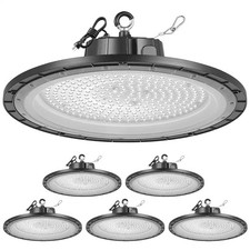 VEVOR 6-Pack 200W 30000LM 5000K UFO LED High Bay Warehouse Lights IP65 Black picture