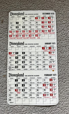 VINTAGE DISNEYLAND CAST MEMBER PARK CALENDAR December 1970 thru May 1971 picture