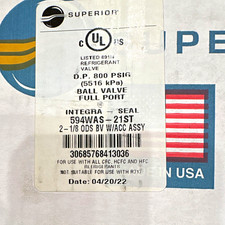 Superior Integra-Seal 594WAS-21ST Full Port Refrigerant Ball Valve 2-1/8 ODS picture