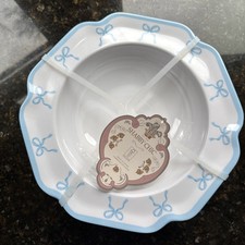 Shabby Chic Blue Bow Coquette Melamine Bowls Set of  3 BNWT Party spring picnic picture
