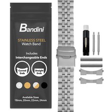 20mm Curved Tapered Steel Metal Watch Band for Michael Kors Blair, Everest picture