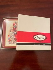 6 Vintage Pimpernel SANTA CLAUS coasters 4”x 4”, vintage, cork back picture