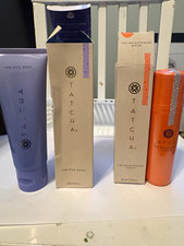 Tatcha Face Skincare Set Rice Wash, Dewy Cream, Brightening Serum 3pc picture