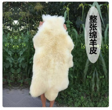 IN US Genuine Sheepskin Fluffy Fur Sheepskin Rugs Windward Natural Soft 60x100cm picture