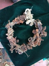 Victorian Mourning Wreath Real Hair Memorial Dismantled Ready For Reshape picture
