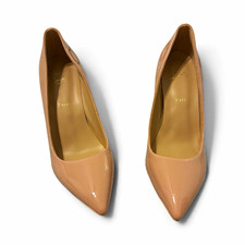 Christian Louboutin Blush Patent Leather 100mm Pumps Pointed Toe Size 8 picture