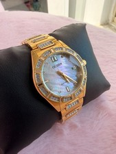 Citizen Eco-Drive Women's Crystal collection Gold Watch 34MM EM1022-51D picture