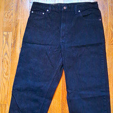 Levi's Men's Black Dark Wash Denim Jeans Relaxed Fit Tapered Leg 5-Pocket picture