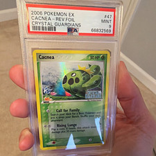 Pokémon EX Crystal Guardians Cacnea 47 Reverse Foil PSA 9 2006 English picture