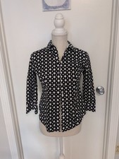 Talbots Petites Polka Dot Blouse, Size 0P, Wrinkle Resistant picture