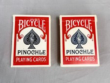 Vintage WWII 1942 Bicycle Pinochle Playing Cards 2 Decks Rare - COMPLETE picture