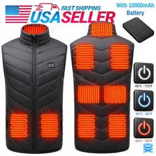 Heated Vest 9 Heating Zones With 10000mAh Battery Pack Electric Heating Vest US picture