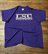 Gildan LSU Tigers Football Shirt Purple Adult Size XL picture