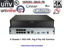 UNV Uniview NVR301-08S3-P8  8CH 1 HDD NVR, Plug & Play PoE Interface ONVIF picture